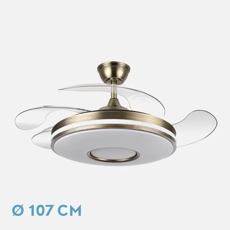 Ventilador Techo Fabrilamp Dani Cuero 107d 59w - Imagen 2