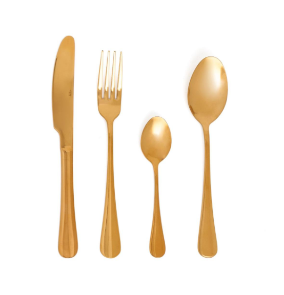 Cubertería QUID Celebrart Oro 24P