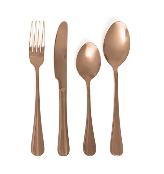 Cubertería QUID Celebrart Oro Rosa 24P