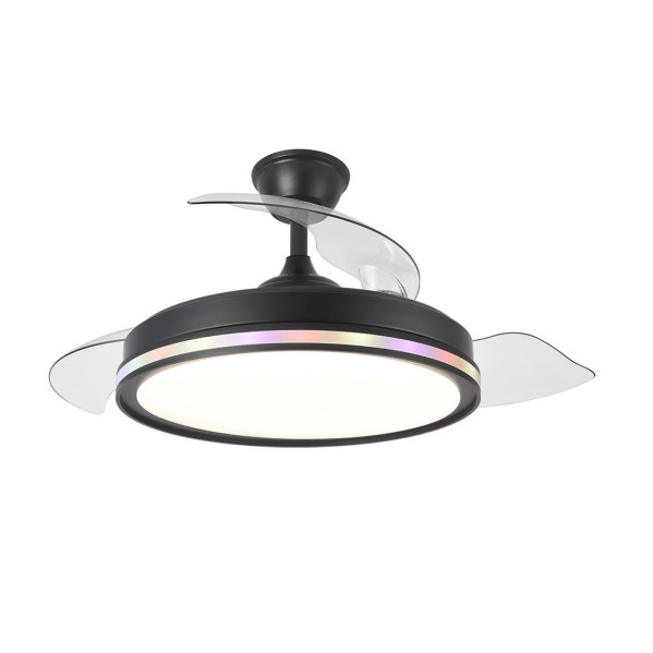 Ventilador Techo FABRILAMP Cacique 107D Negro